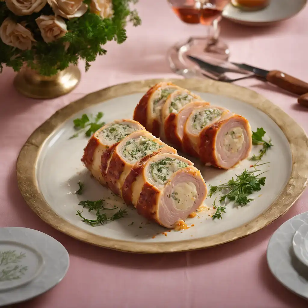 Four-Cheese and Herb Roll with Pork Loin