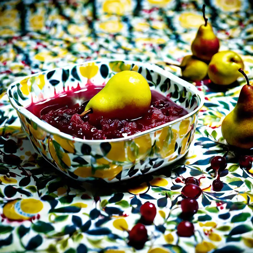 Pear Compote with Cranberry