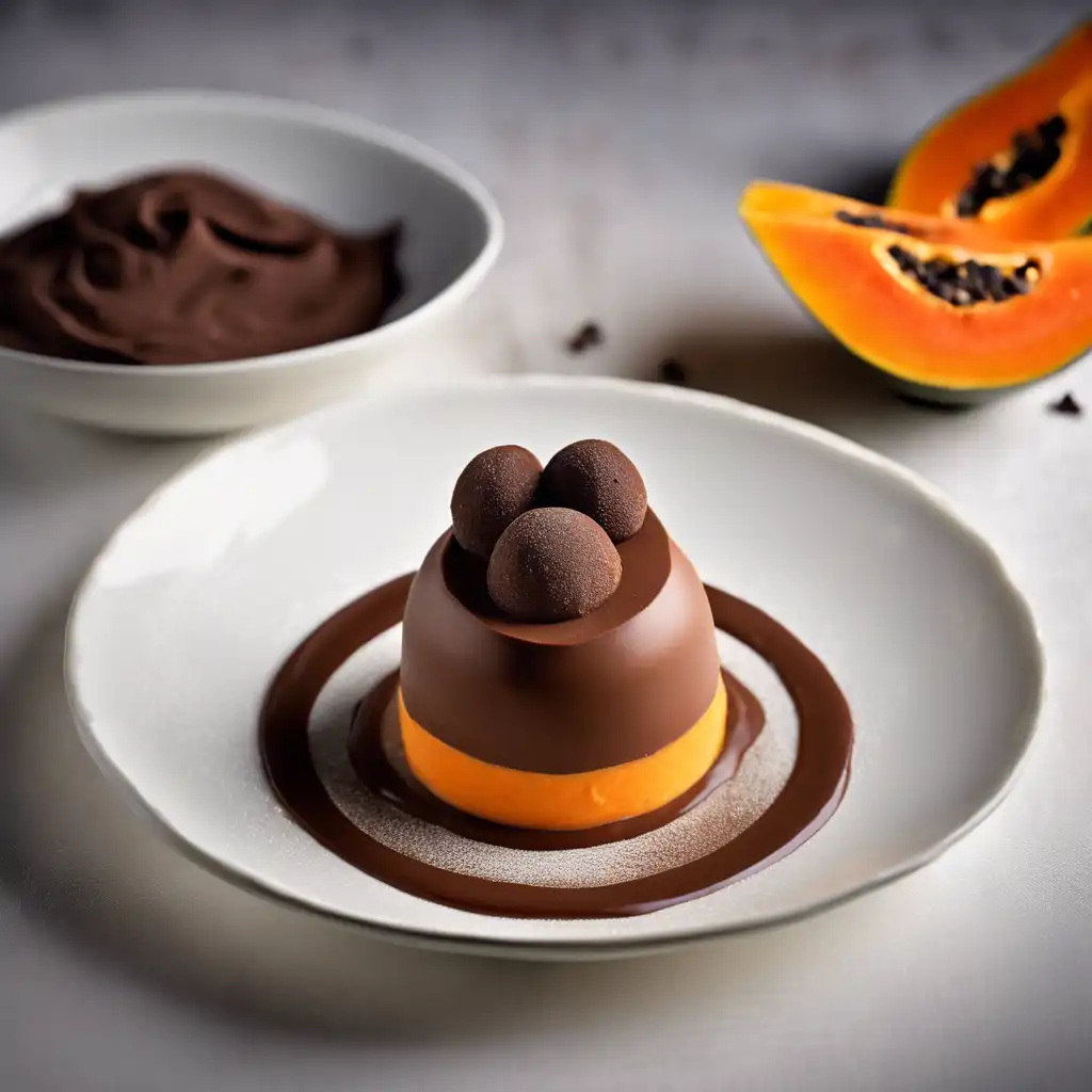 Papaya and Chocolate Mousse