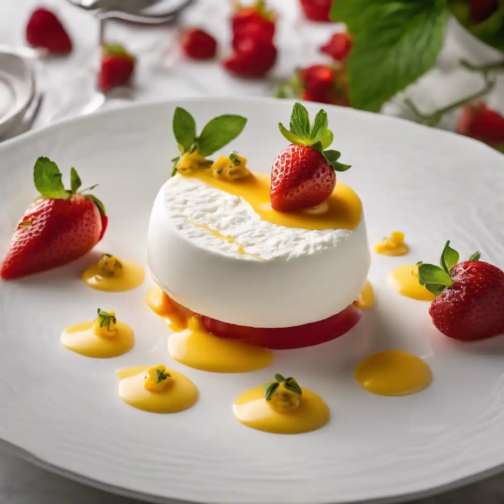 Ricotta Mousse with Passion Fruit and Strawberry