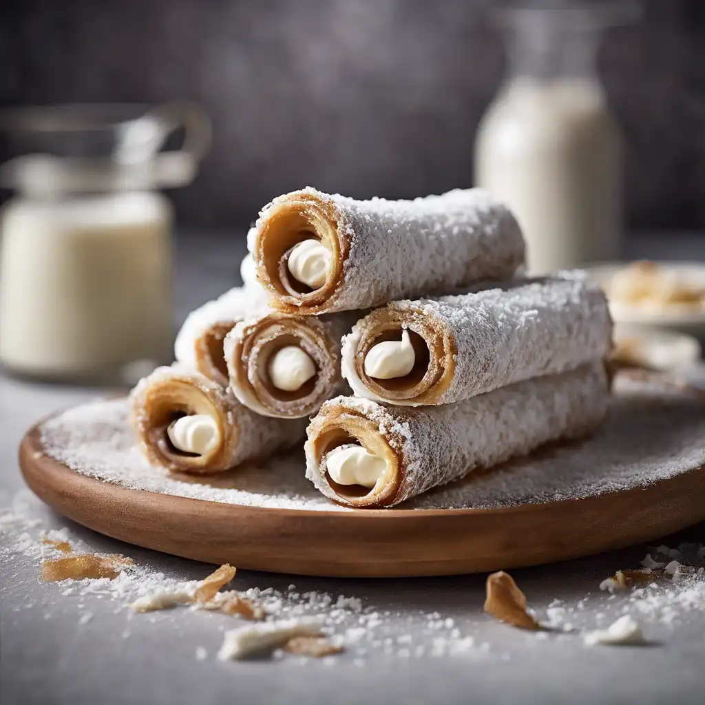 Bicolor Coconut Cannoli