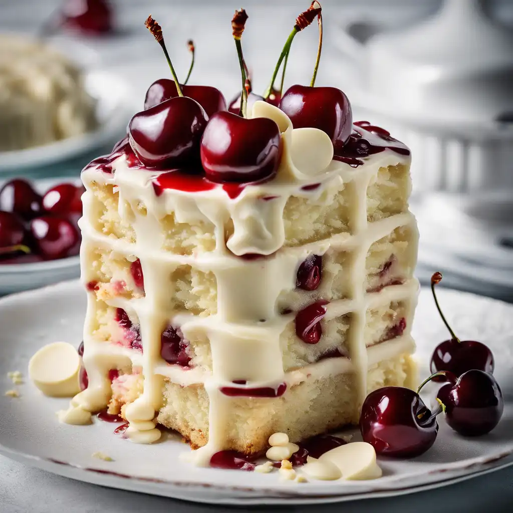 White Chocolate Cherry Cake