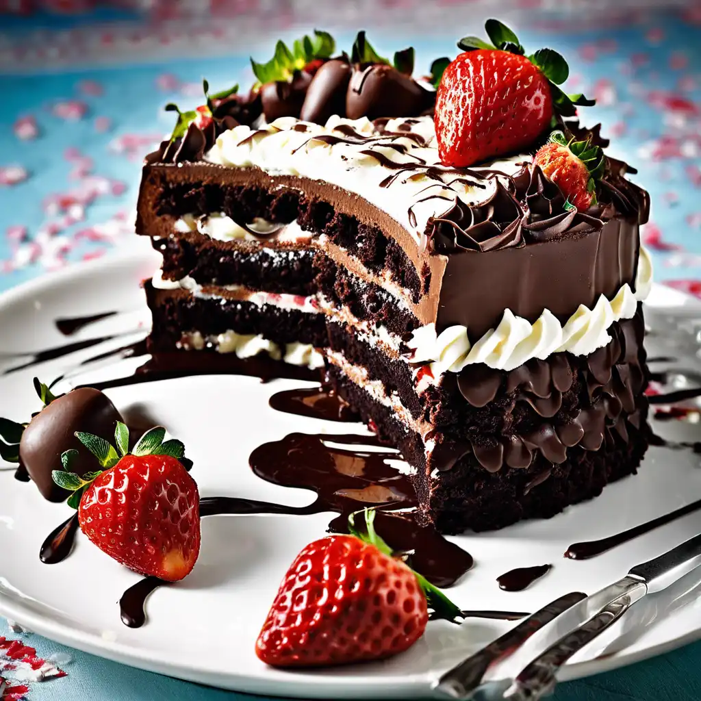 Chocolate and Strawberry Cake