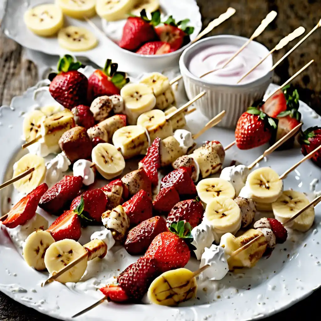 Strawberries with Yogurt and Chestnuts