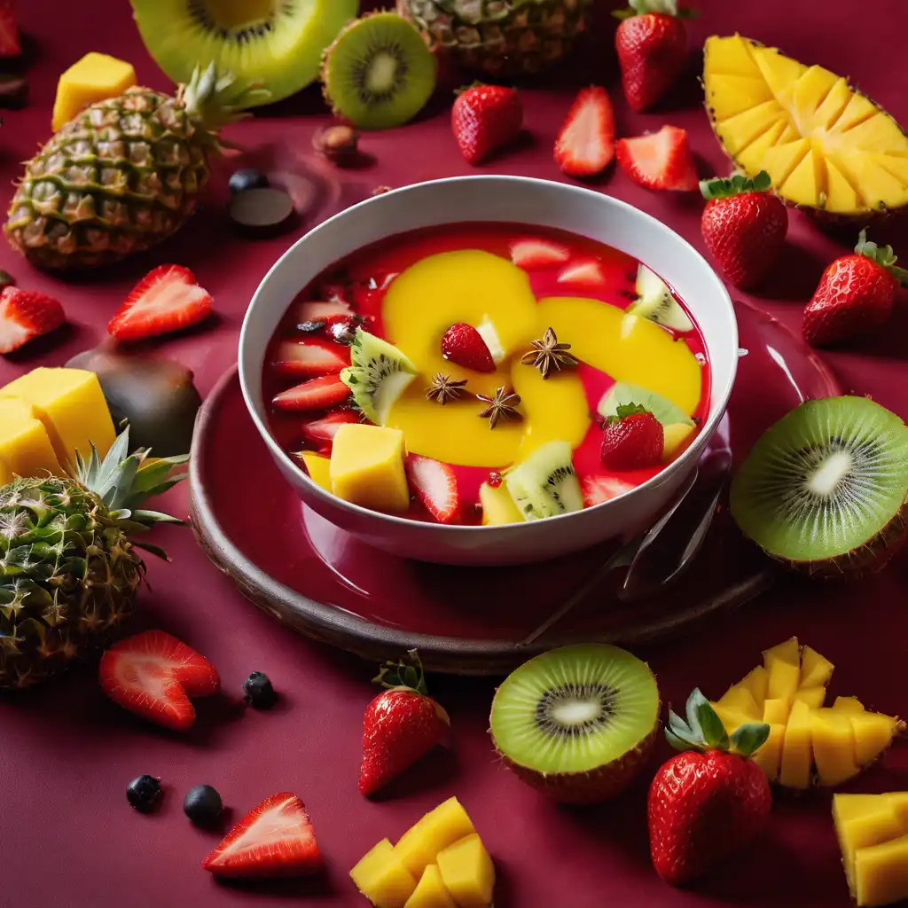 Fruit Soup with Wine Reduction