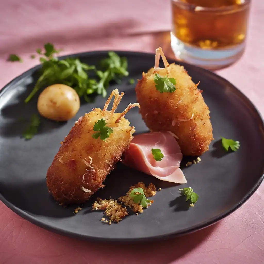 Bat Potato with Ham Croquettes