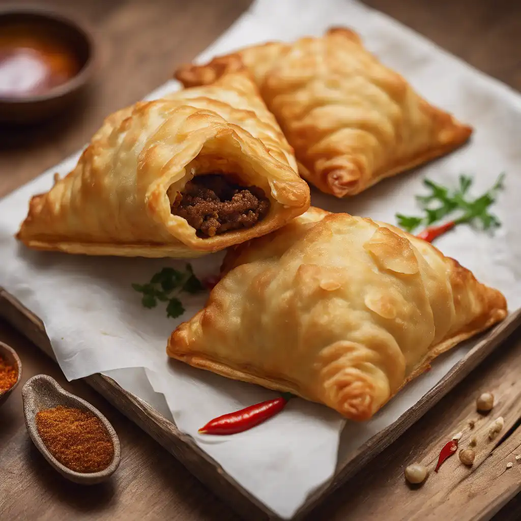 Yam and Meat Puffs