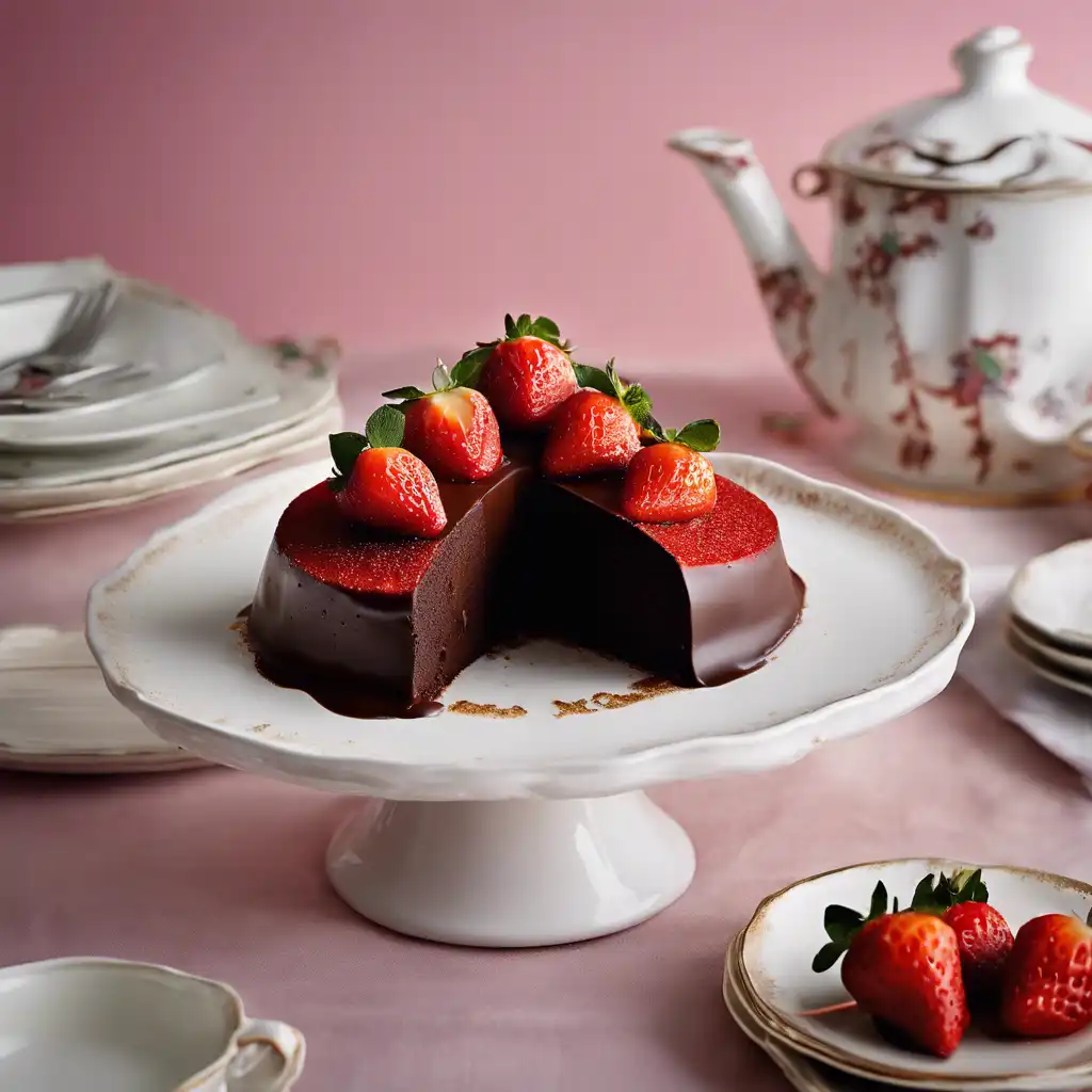 Pound Cake with Chocolate Ganache and Vanilla Cream