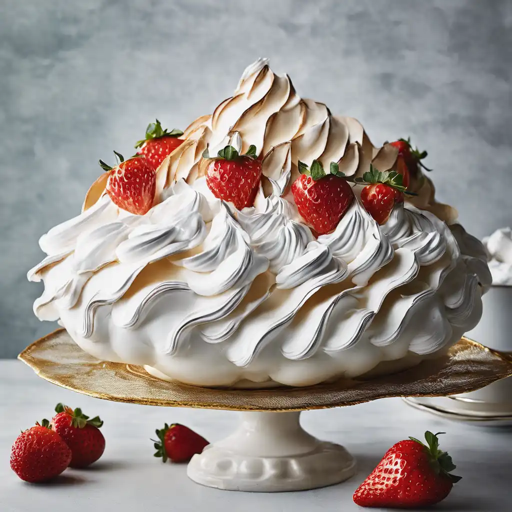 Meringue with Chantilly and Strawberry