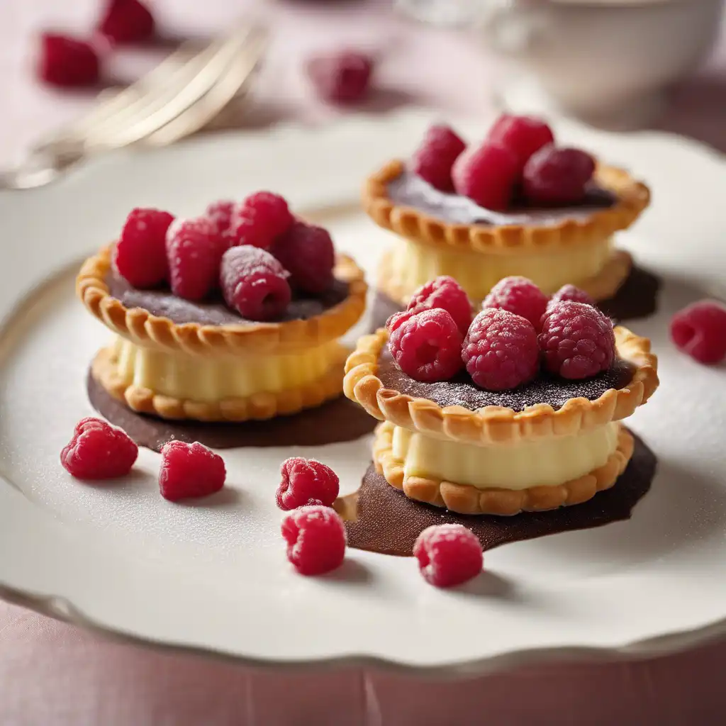 Chocolate and Raspberry Folded Tortes