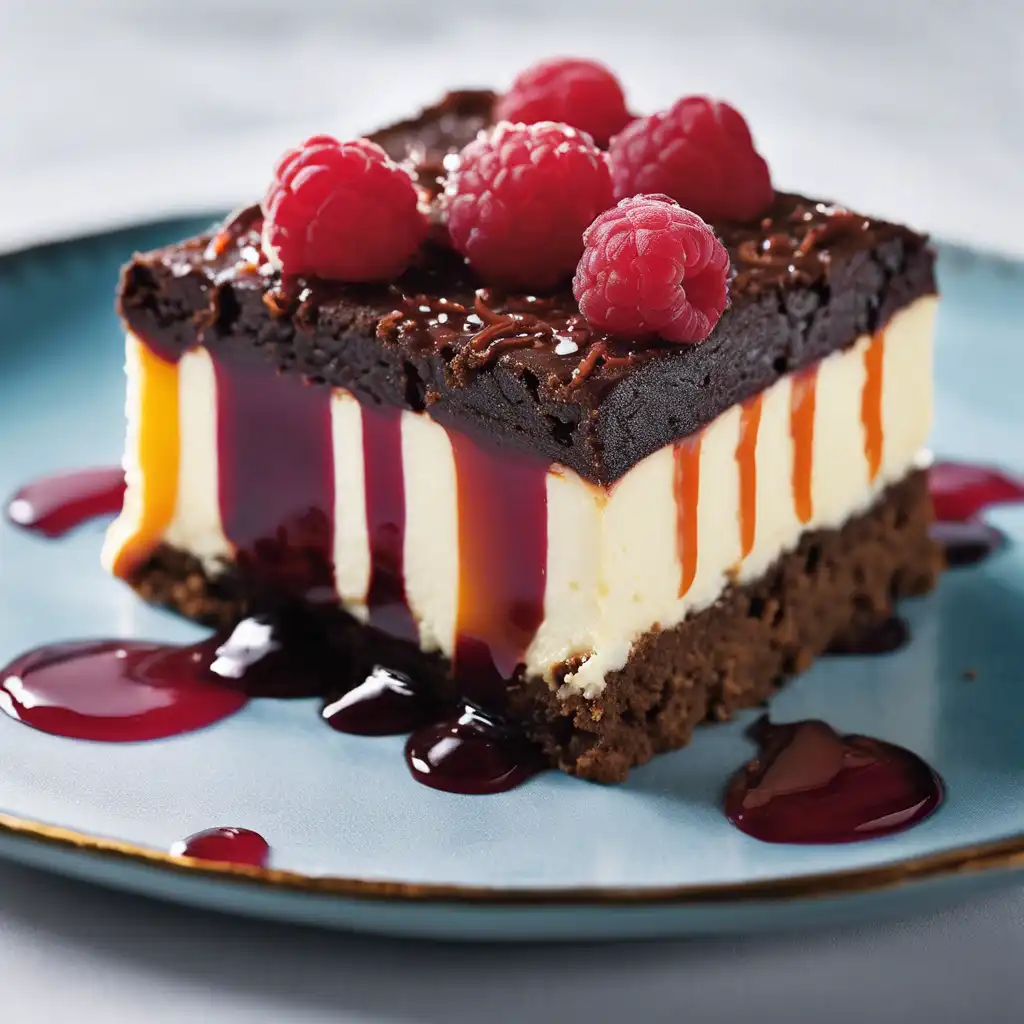 Raspberry Cheesecake with Brownie