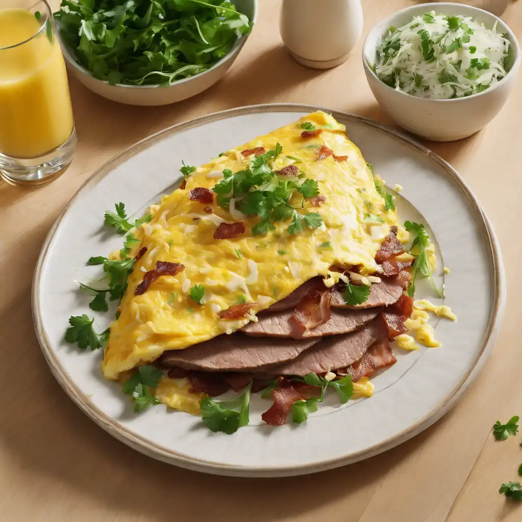 Beef and Rice Omelette