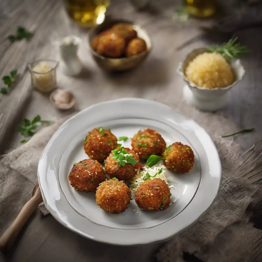 Whole Grain Rice Balls with Agria Fritters