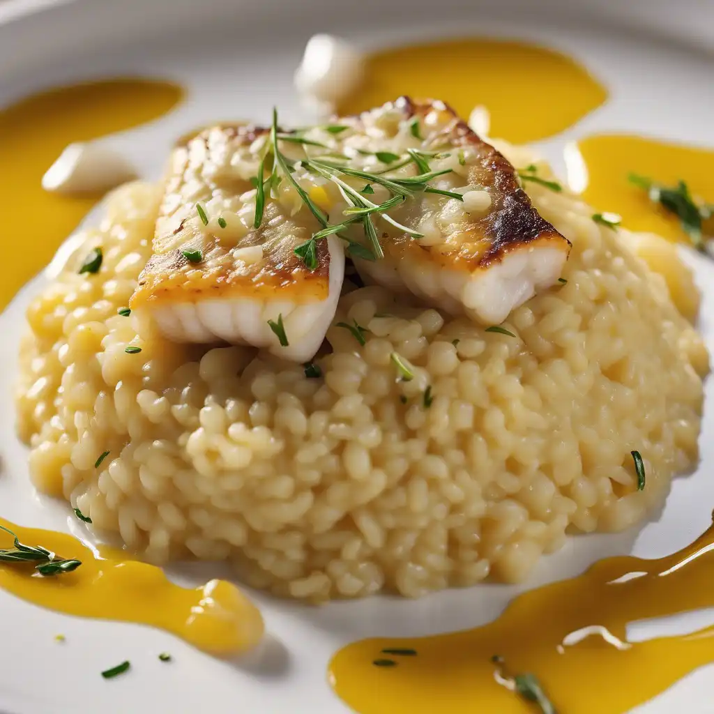 Cod Risotto with Garlic-Porto Style