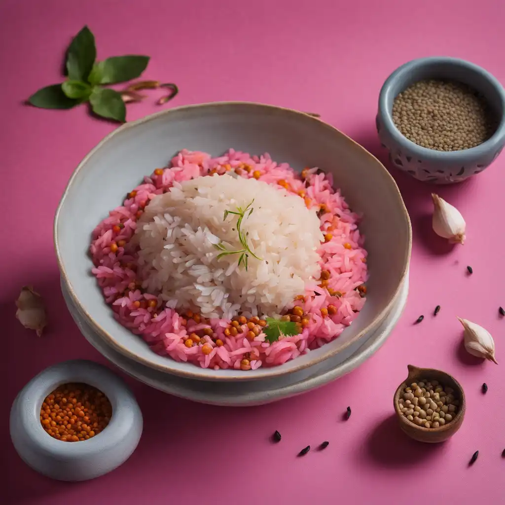 Jasmine Rice with Pink Lentils, Spices, and Chicken