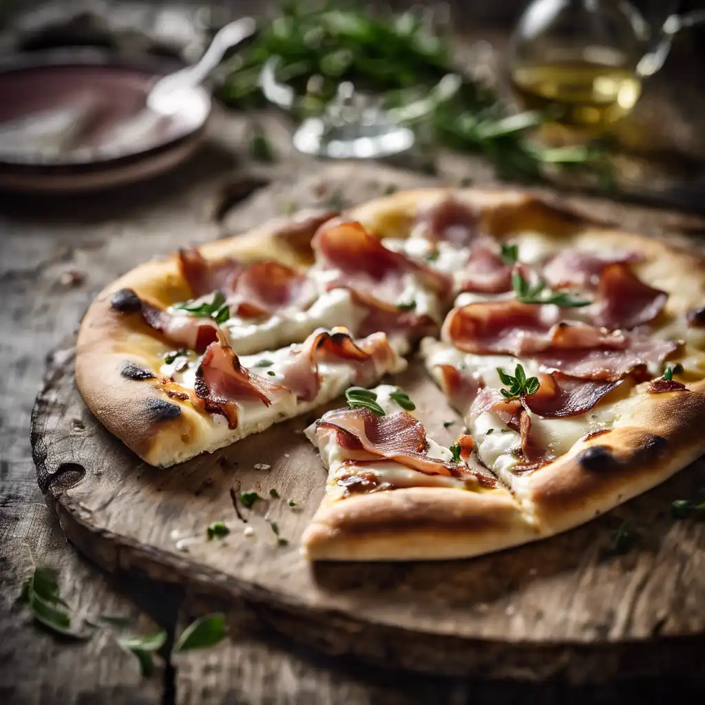 Fresh Ricotta and Pancetta Pizza (Homestyle)