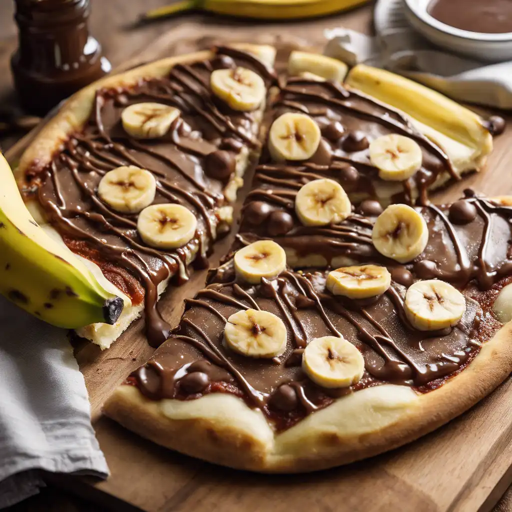 Banana Pizza with Nutella Sauce