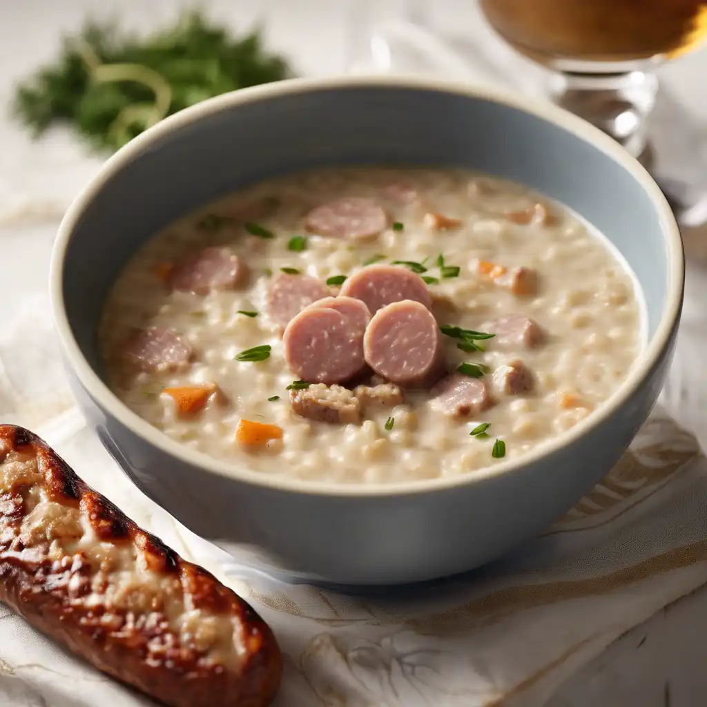 Oatmeal Soup with Sausage and Agria