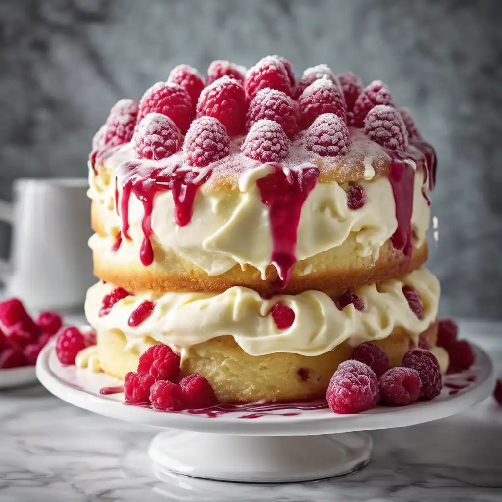 White Chocolate and Raspberry Cake