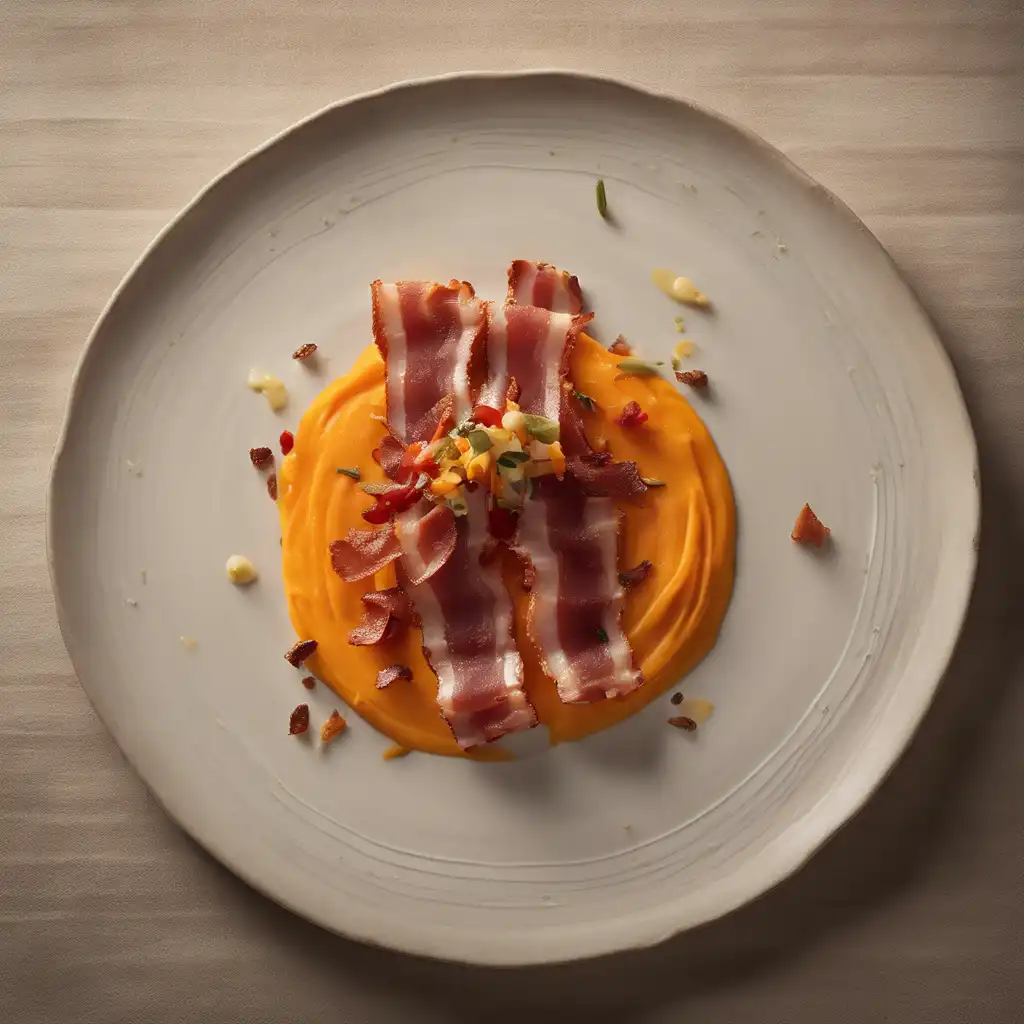 Smoked Bacon with Sweet Potato Cream