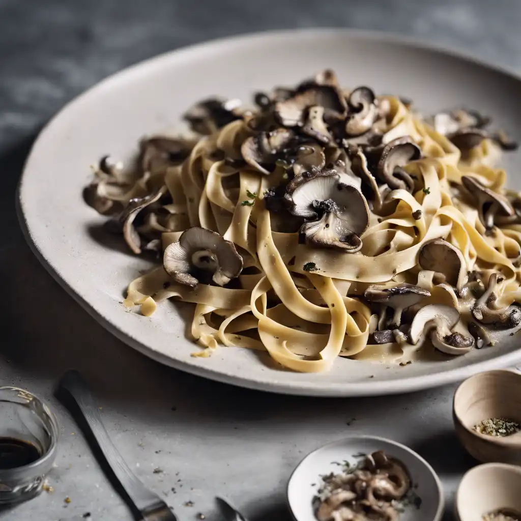 Wild Mushroom Tagliatelle with Creamy Sauce [serves 6]