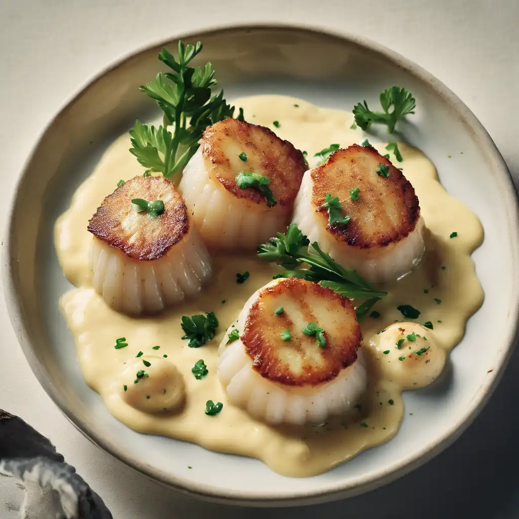 Scallops in Aïoli Sauce