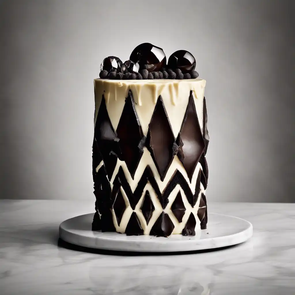 Black and White Diamond Cake