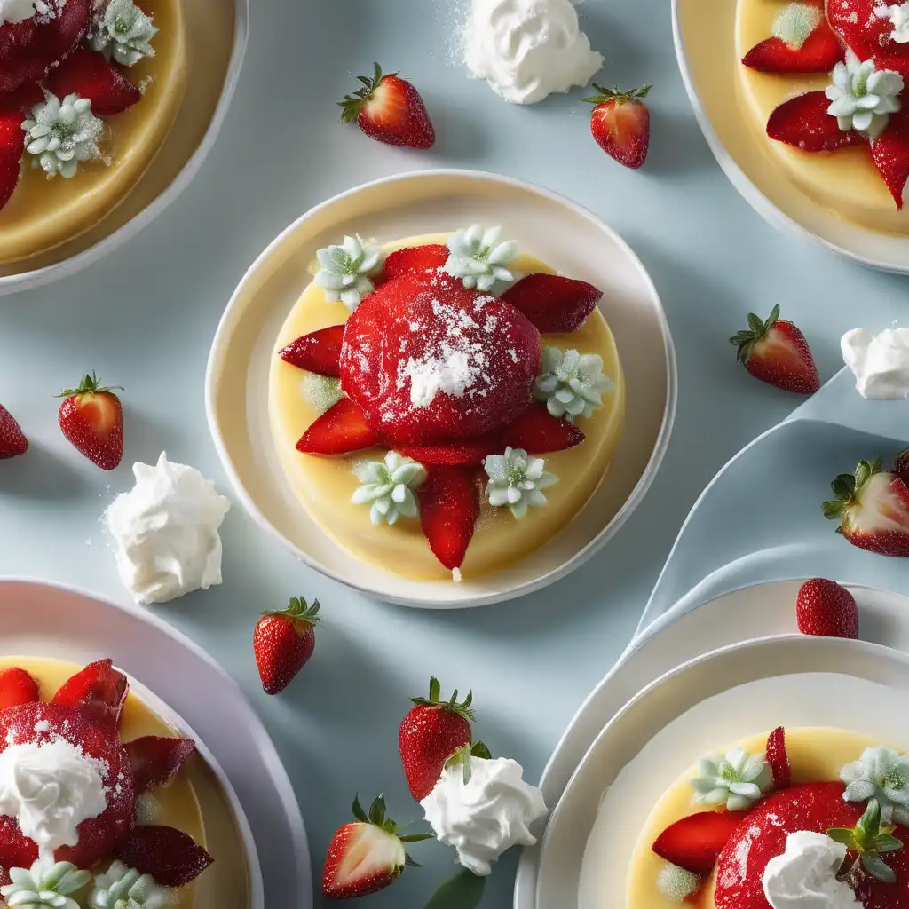 Strawberry Flan