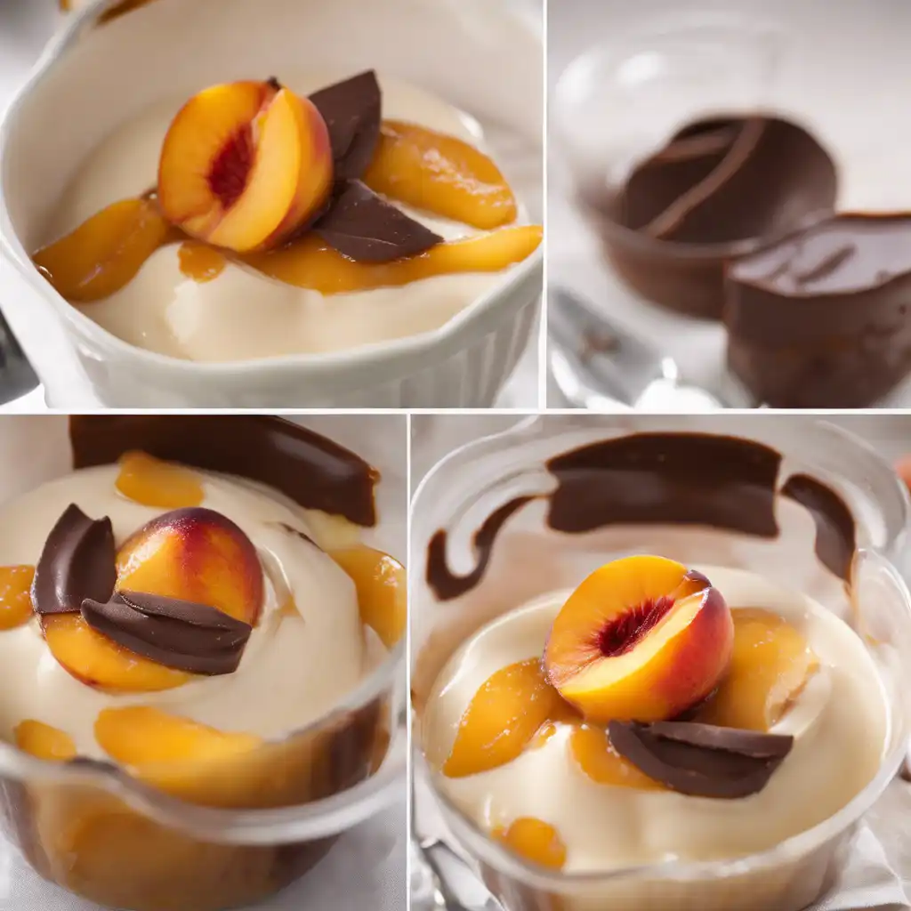 Peach Pudding with Chocolate