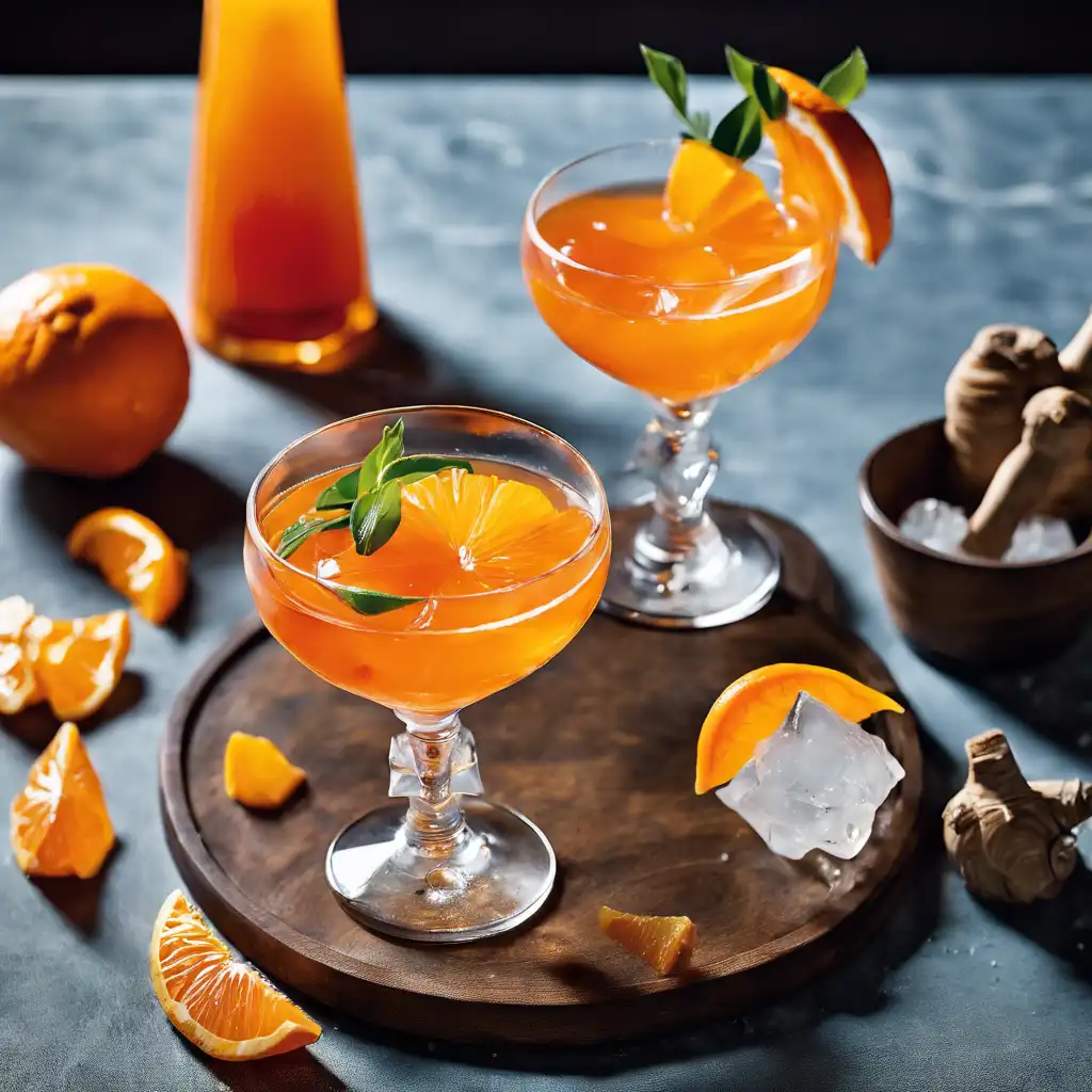 Tangerine and Ginger Caipiroska