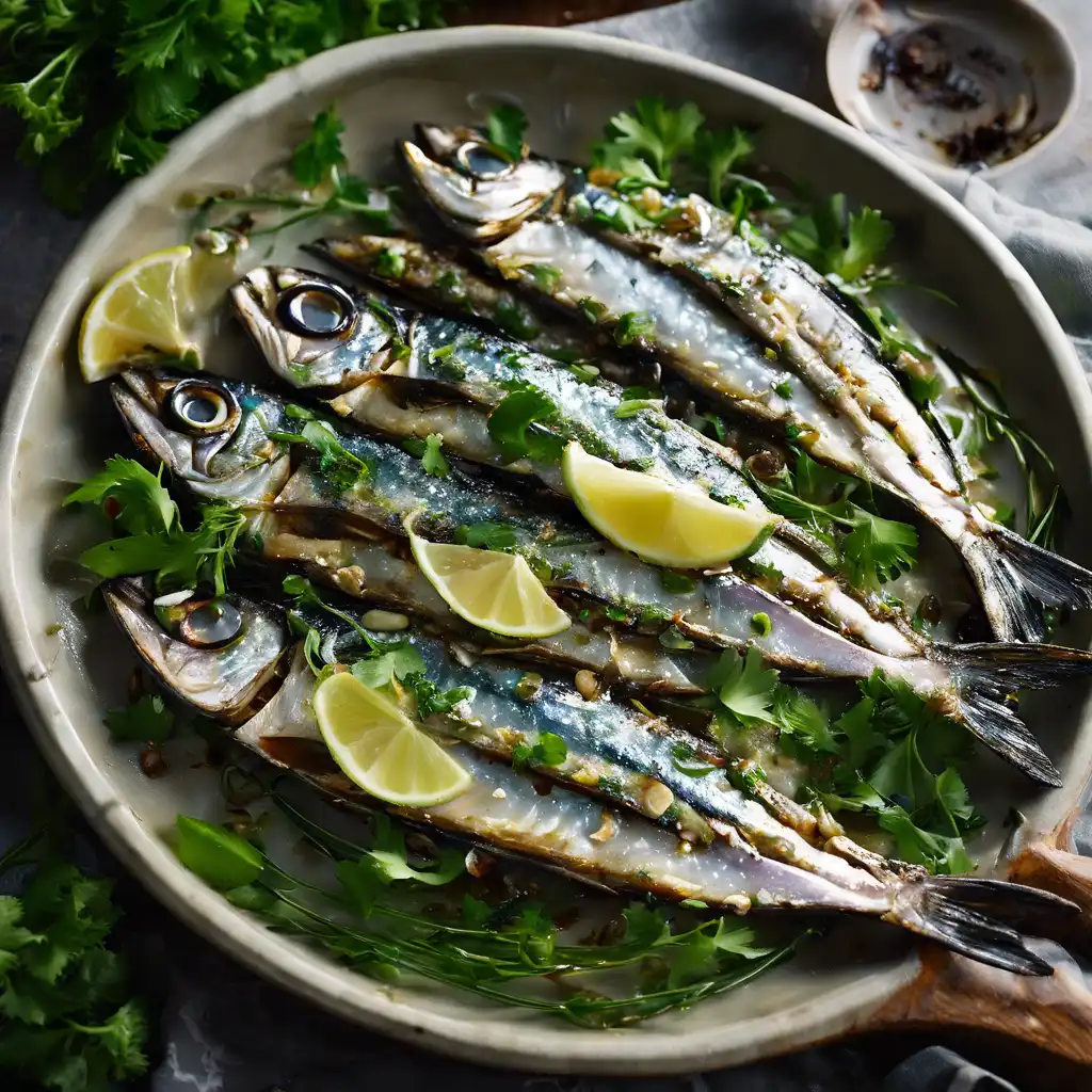 Grilled Sardines with Parsley and Shallot Salad