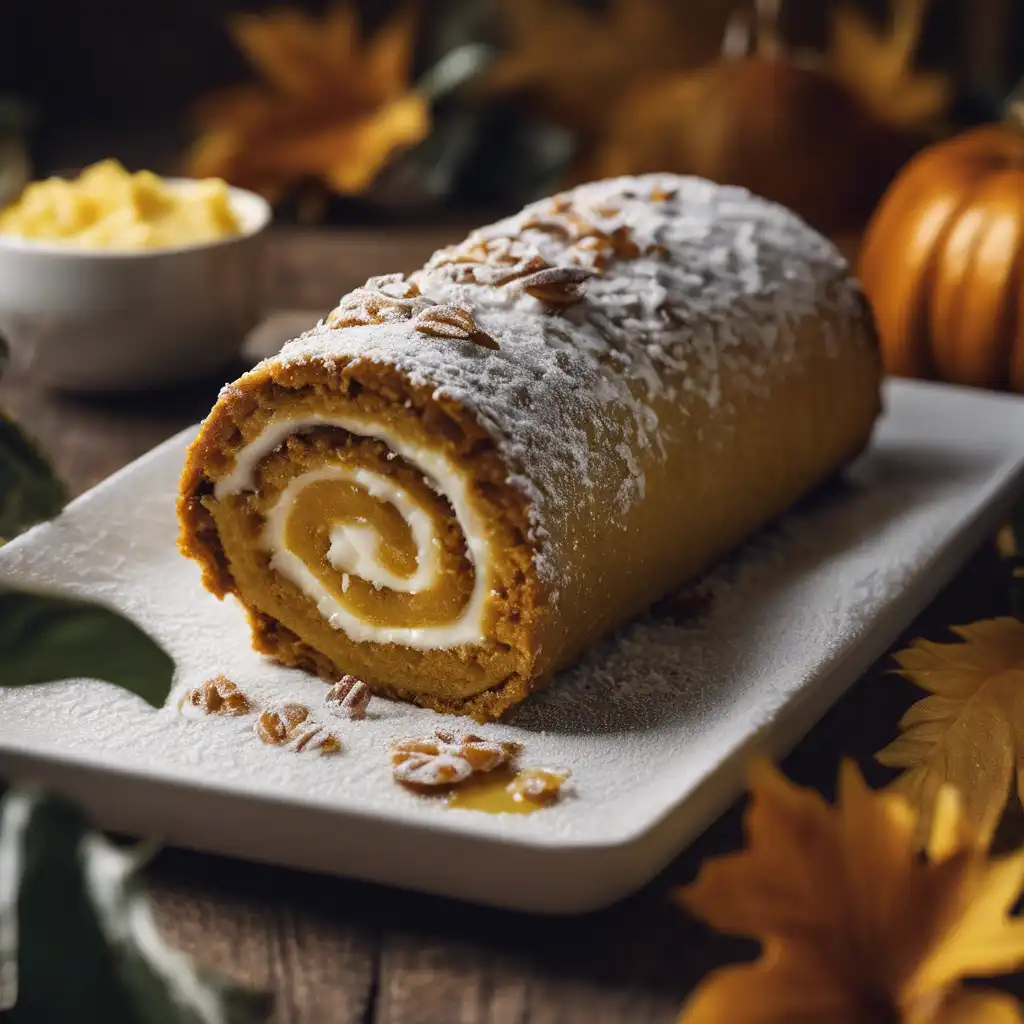 Pumpkin Roll with Pineapple Filling