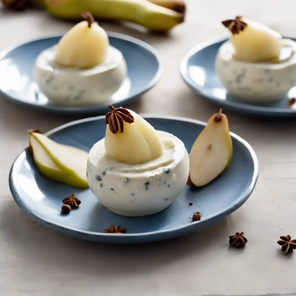 Gorgonzola Mousse with Pear Compote and Spices