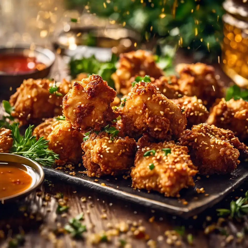 Crispy Chicken Bites with Sauce