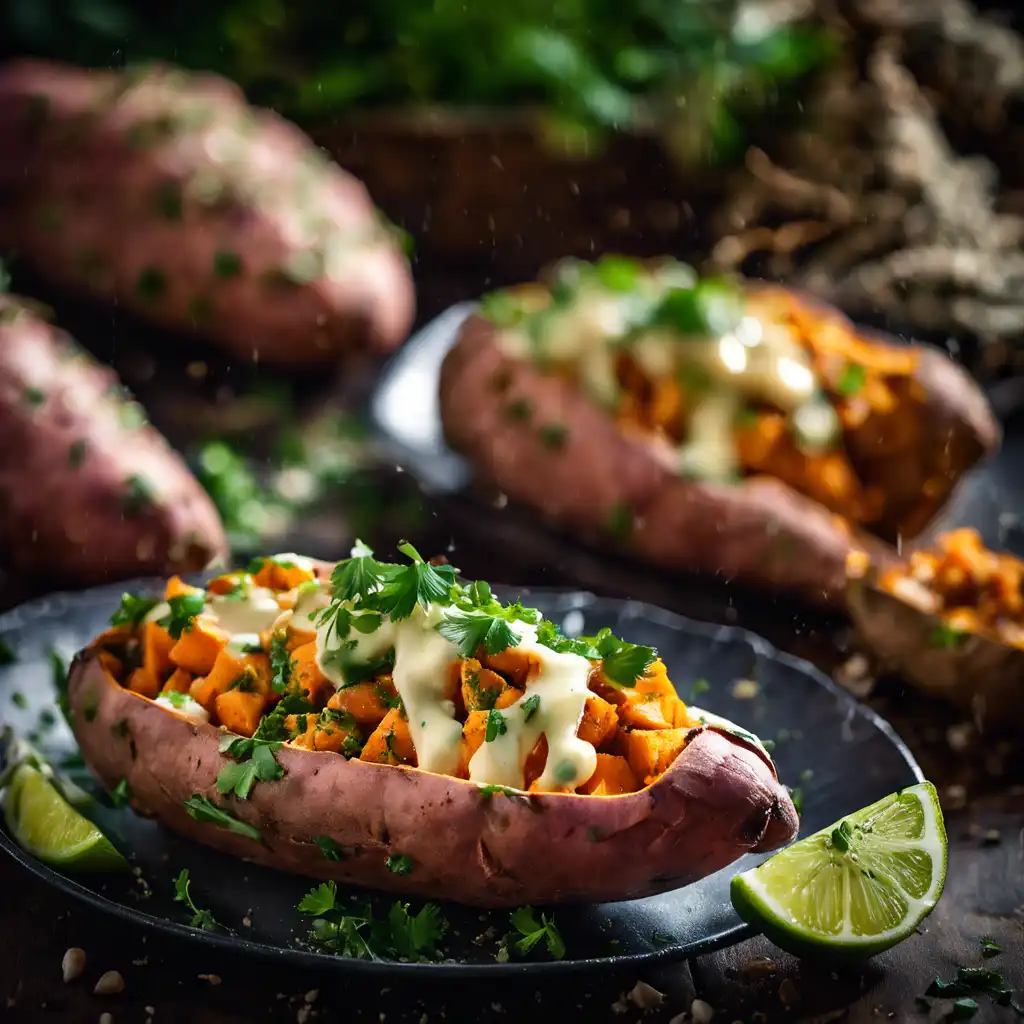 Stuffed Sweet Potatoes with Chicken