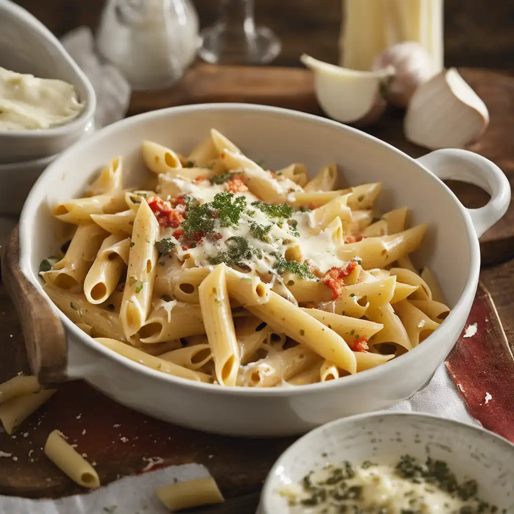 Penne Pasta with Yogurt and Pepper Sauce