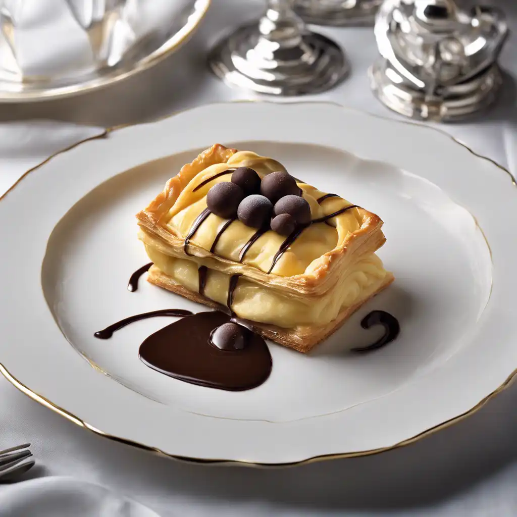 Assorted Cream Puffs Filled with Chocolate Custard