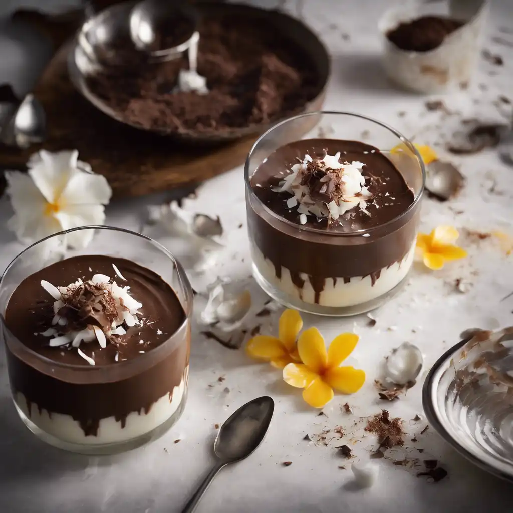 Chocolate and Coconut Cream Pudding