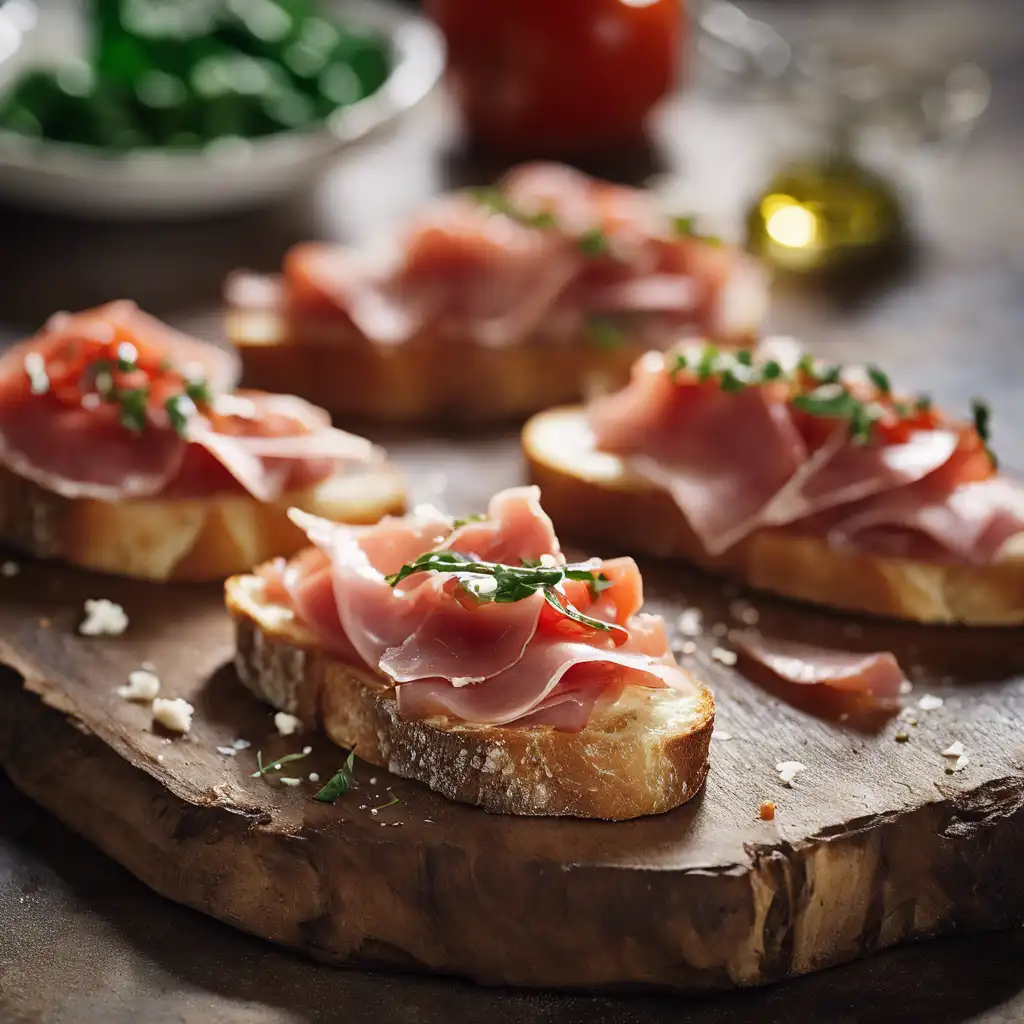 Parmesan Ham Bruschetta