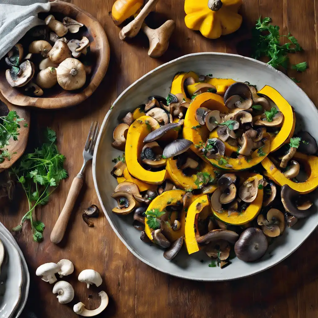 Pan-Seared Squash and Mushroom Medley