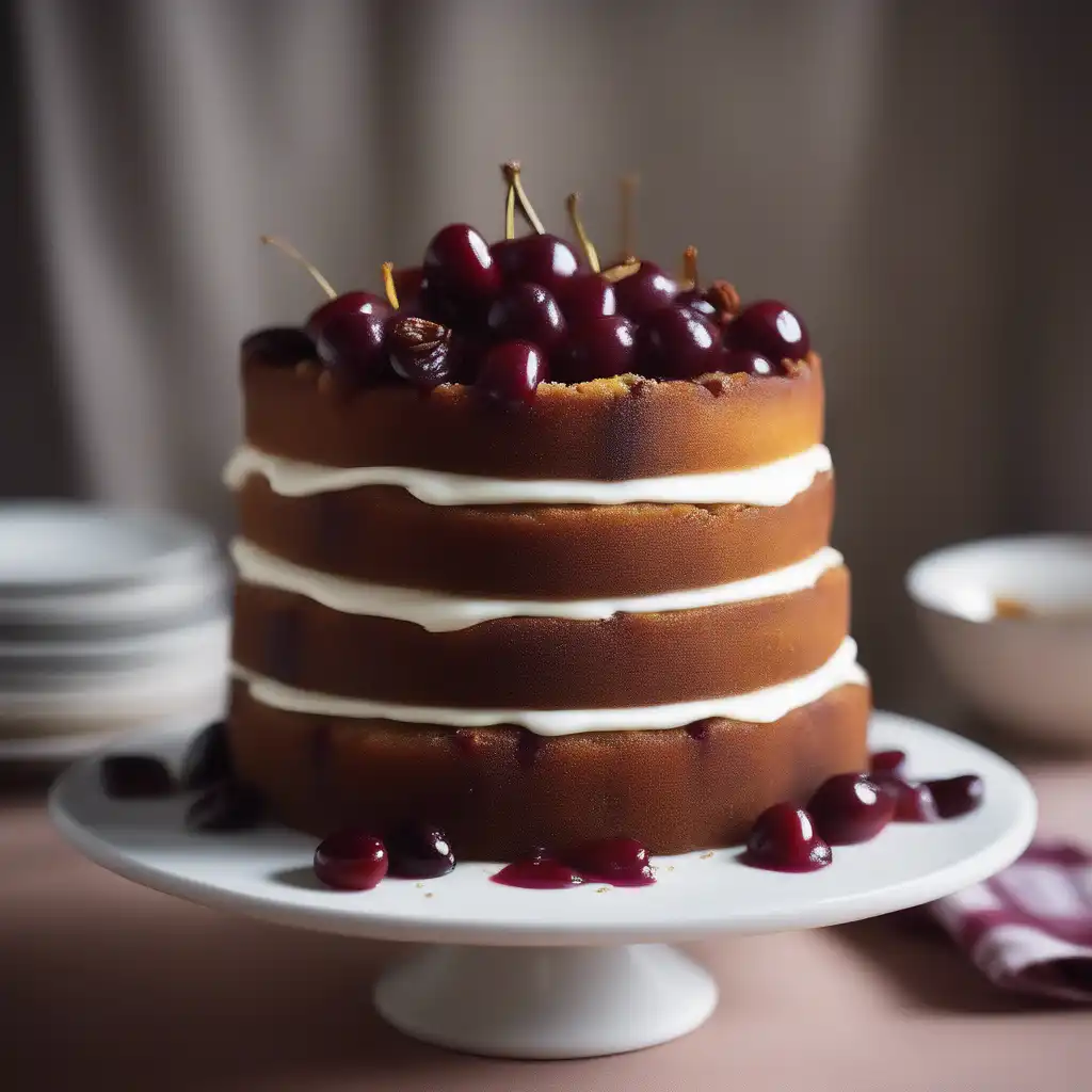 Black Cherry and Honey Cake