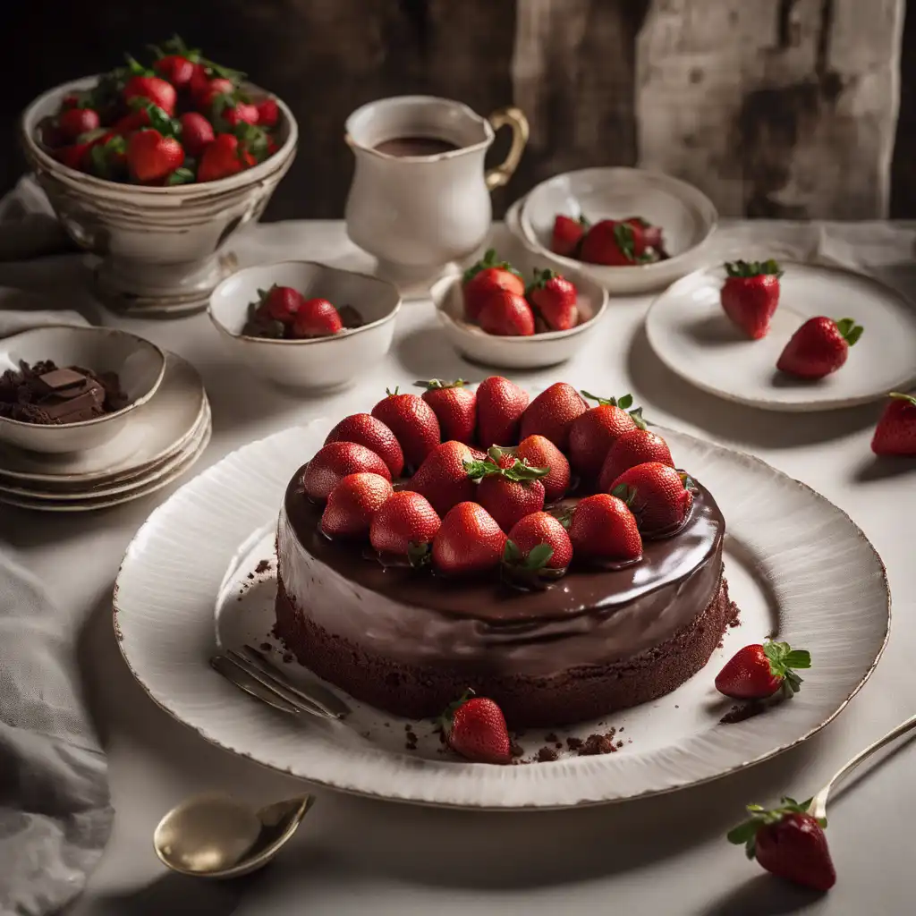 Strawberry Cake with Chocolate