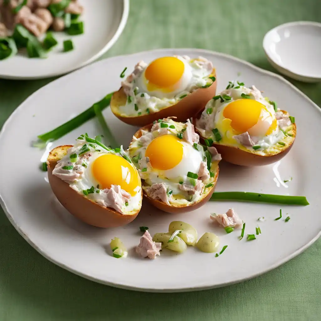 Filled Eggs with Tuna and Potato