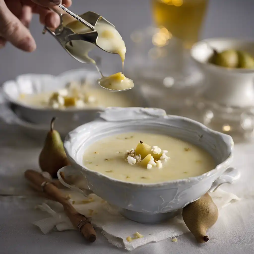 Pear Soup with Gorgonzola Cheese