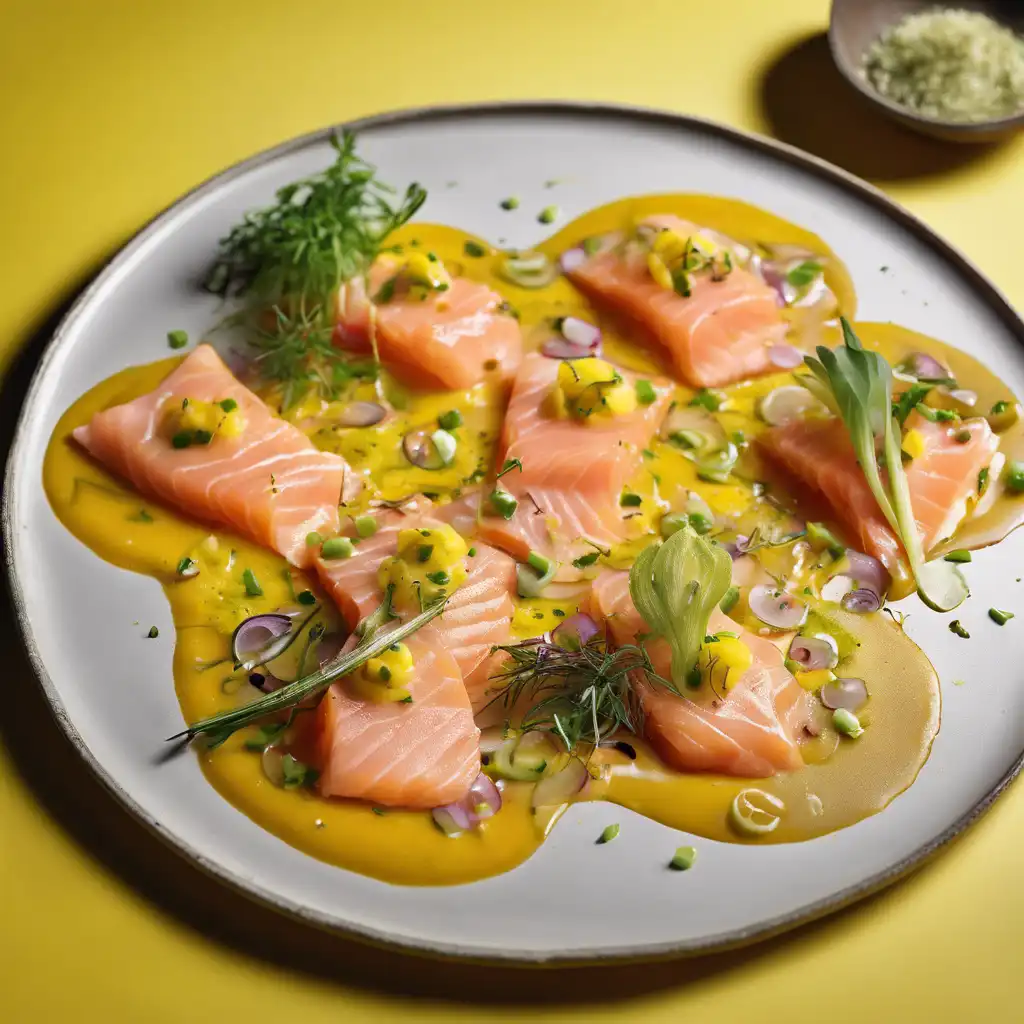 Salmon Carpaccio with Curry