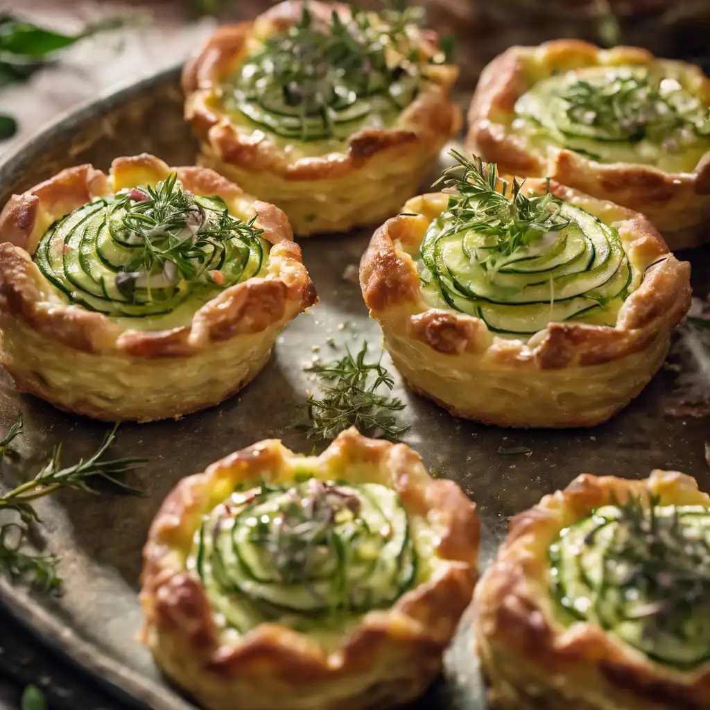 Zucchini and Smoked Ham Tortes