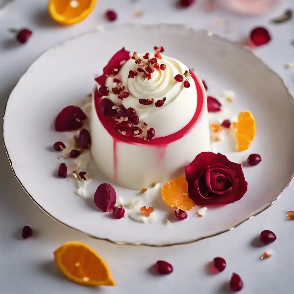 White Mousse with Rose Petal Cold Brew