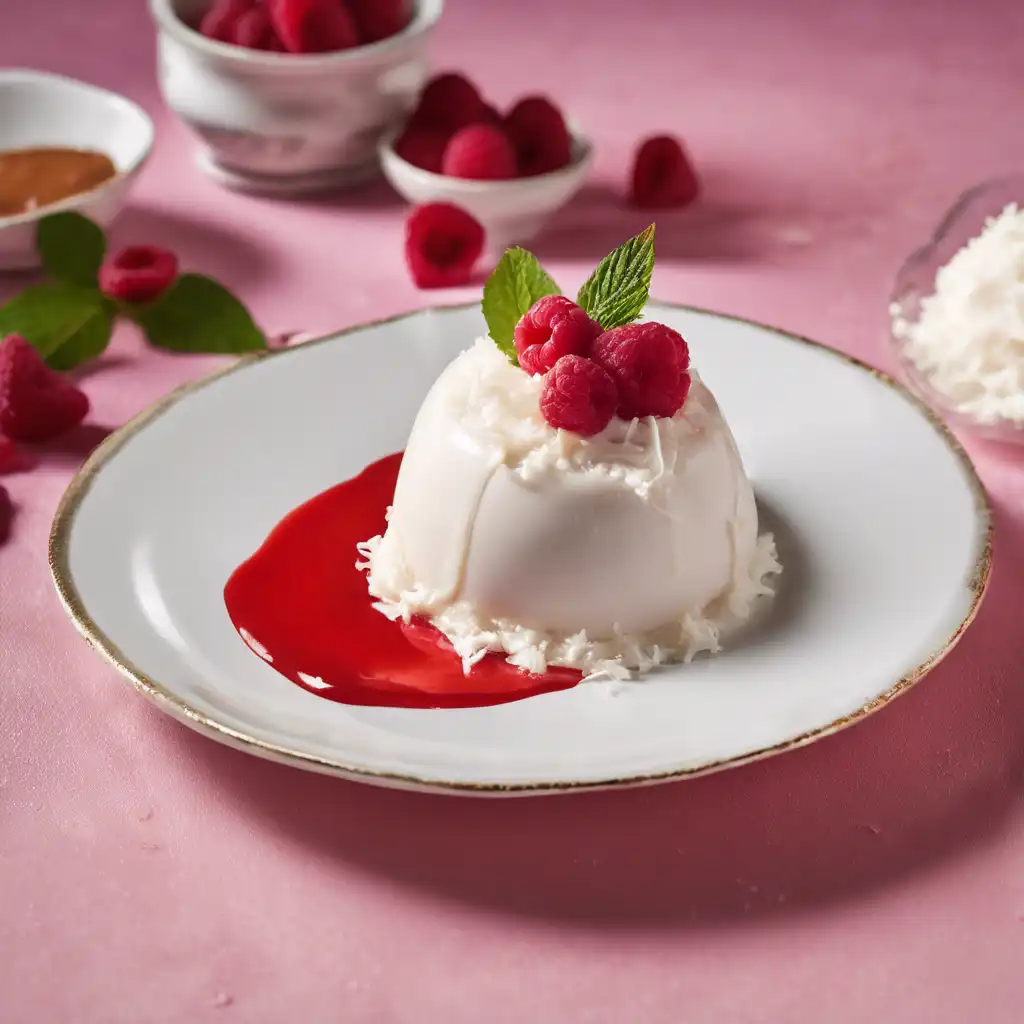 Coconut Mousse with Love Sauce