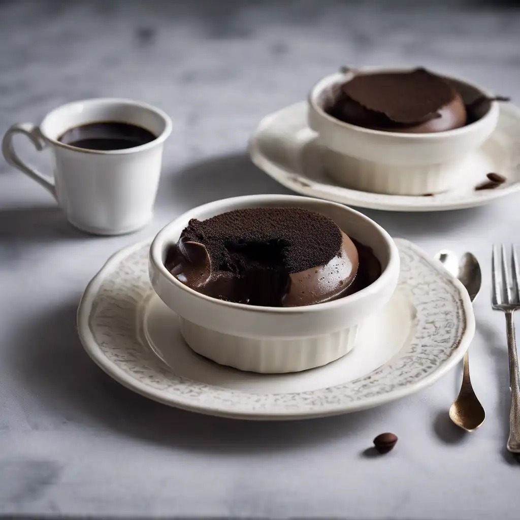 Chocolate Pudding with Coffee Crust