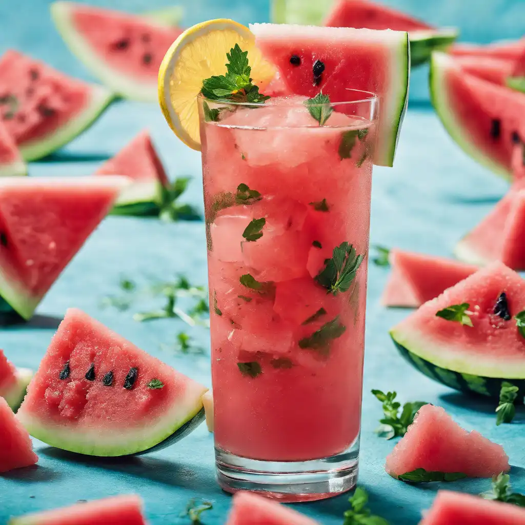 Watermelon and Sweet Herb Refresher with a Twist - Lemon!